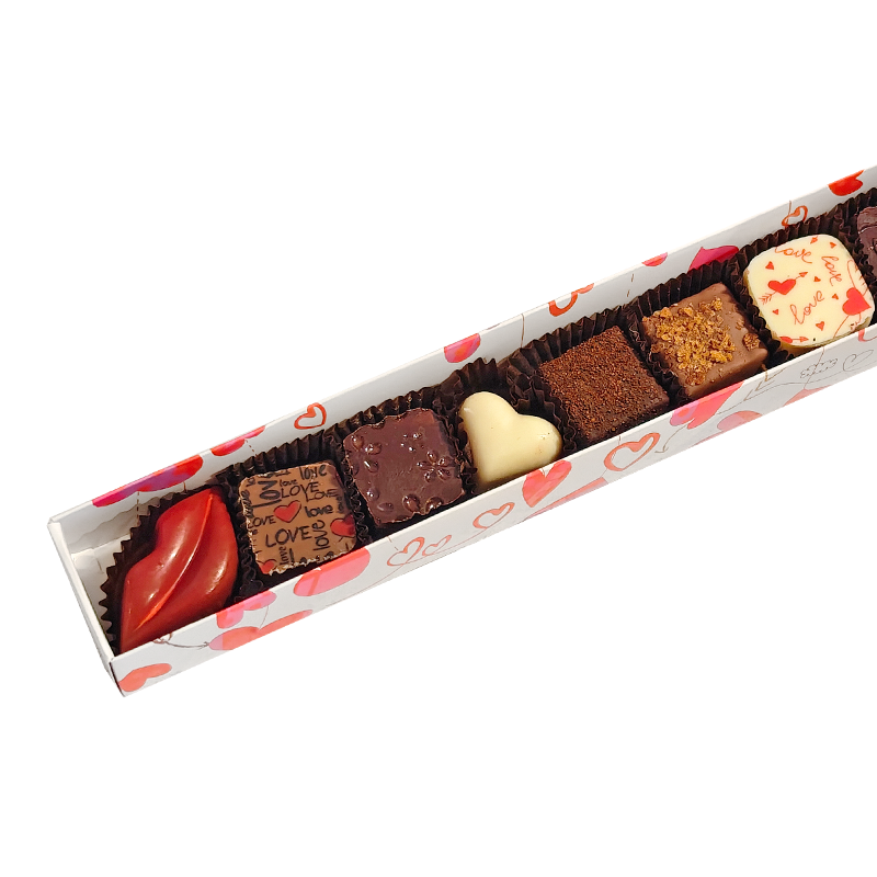 Кутия с 9 бонбона микс - ''Целувка''