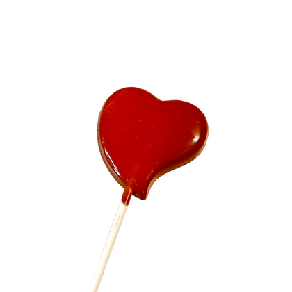 Сърце-близалка от млечен шоколад