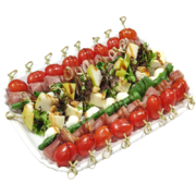 Свежи шишчета с круша, прошуто и бри - 22 бр.