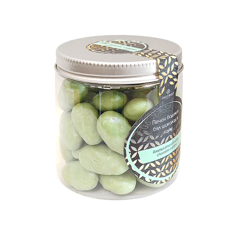 Печен бадем в бял шоколад, мента и лайм