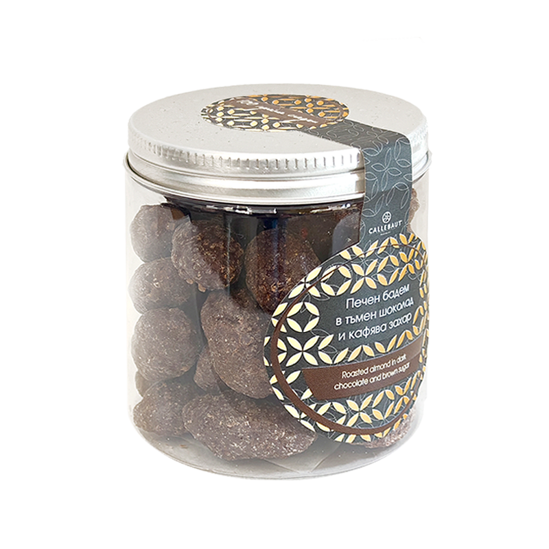 Печен бадем в тъмен шоколад и кафява захар