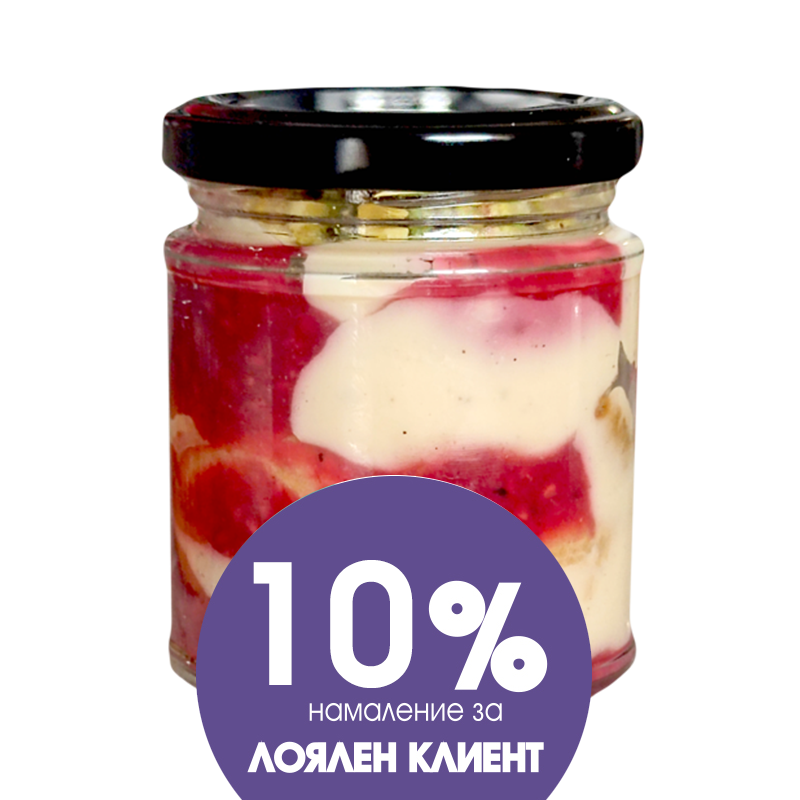 Еклери с ванилов крем и малини