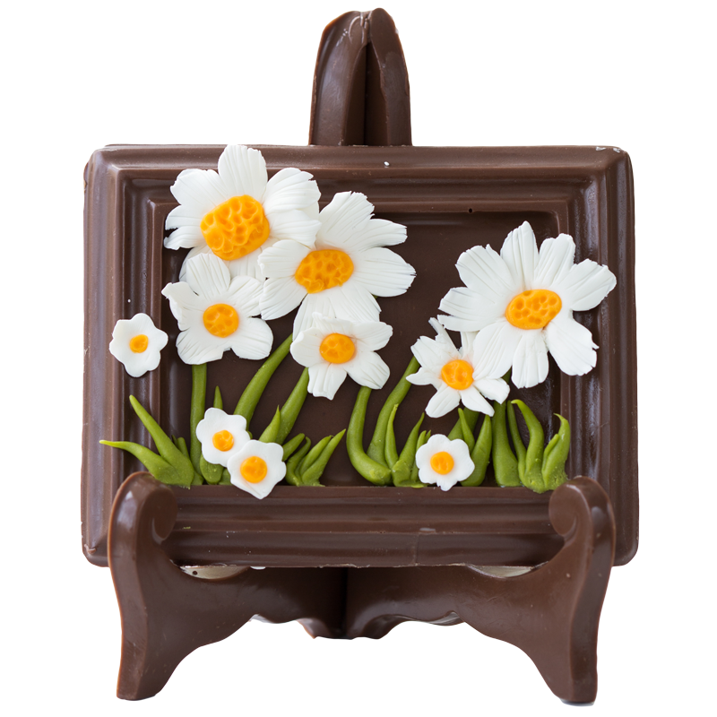 Рамка на стойка с шоколадова декорация млечен шоколад