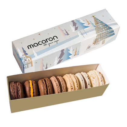 Кутия макарони шоколадов микс 7 бр.