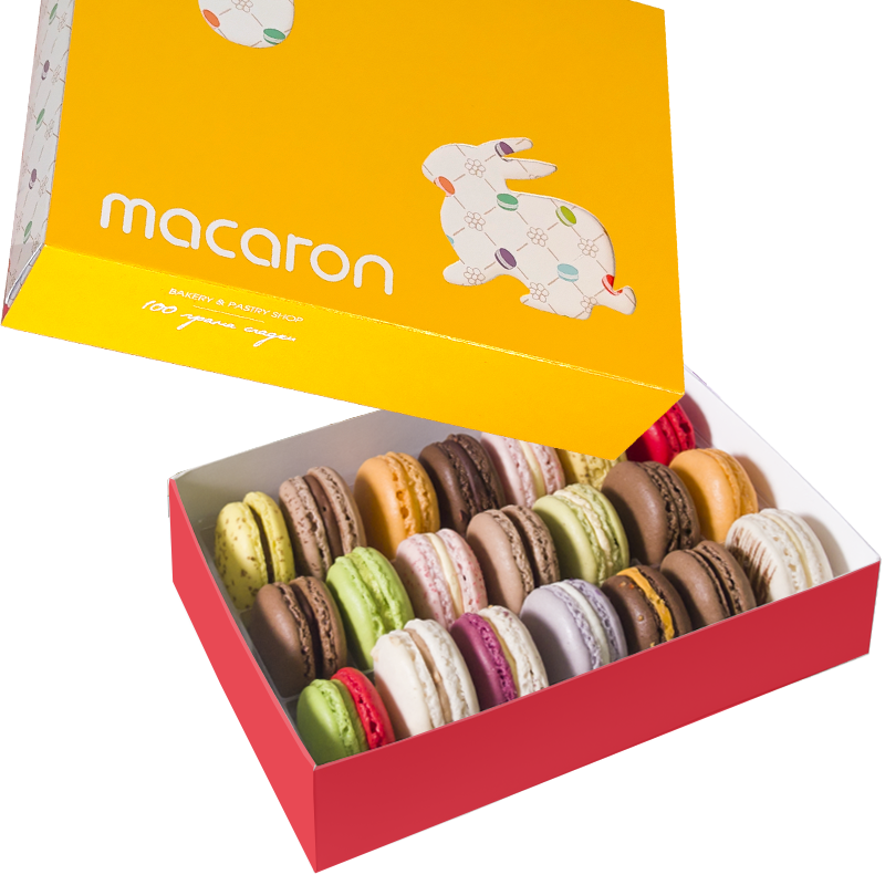Кутия с 21 макарона