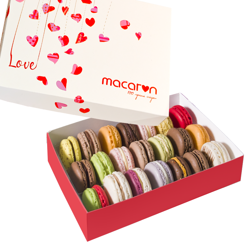Кутия с 21 макарона