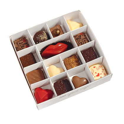 Кутия с 15 бонбона - Любов