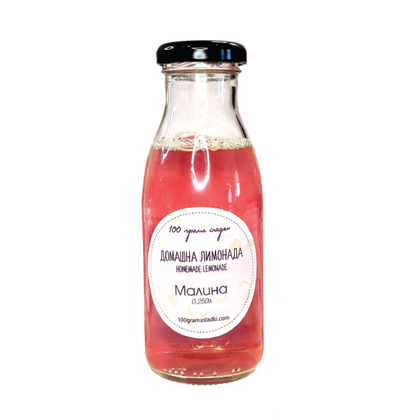 Домашна лимонада малина и прясна мента 330 ml