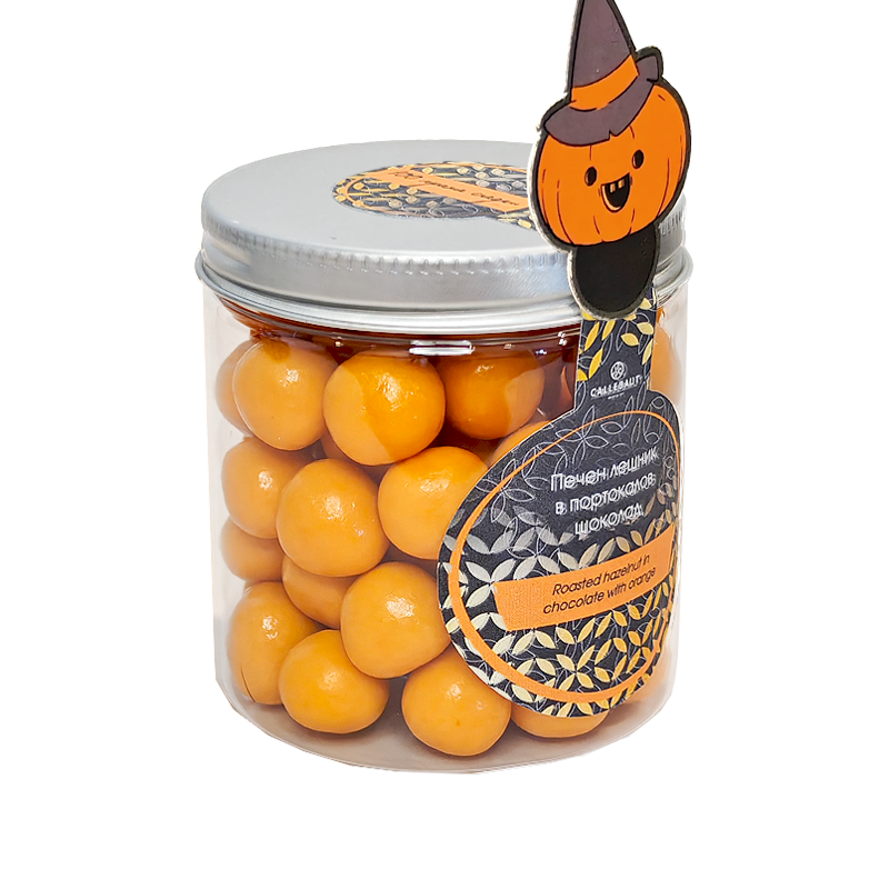 Печен лешник в портокалов шоколад