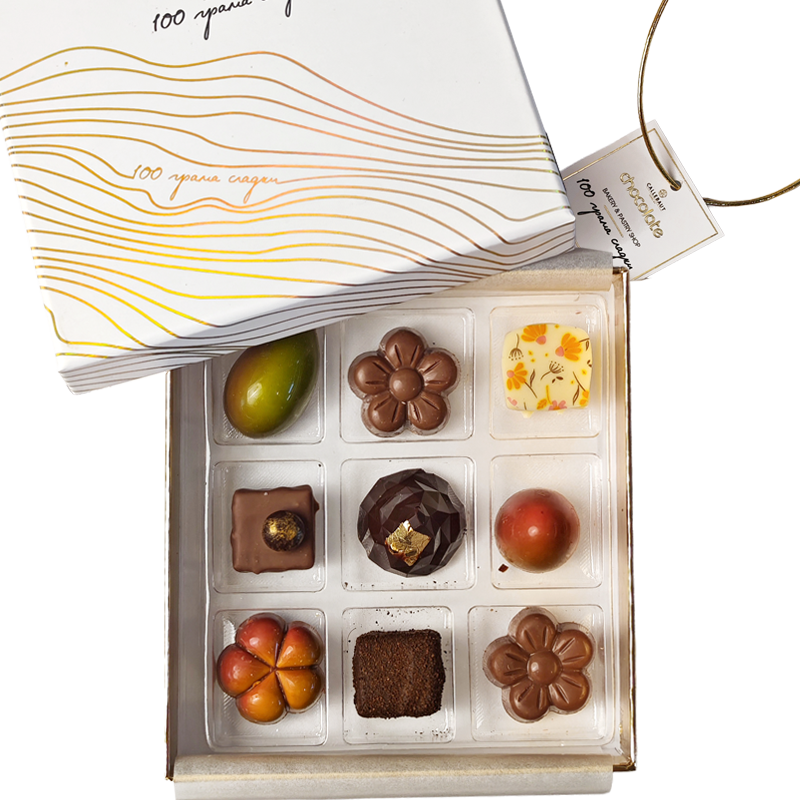 Кутия 9 бонбона - ''Callebaut'' премиум