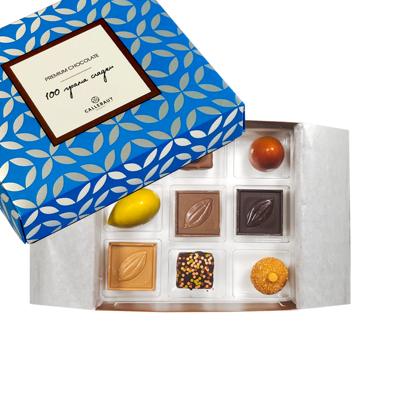 Кутия с 9 бонбона микс Премиум шоколад