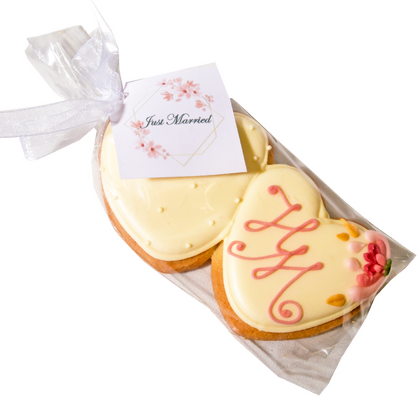 Рисувана маслена сладка Двойно сърце с картичка