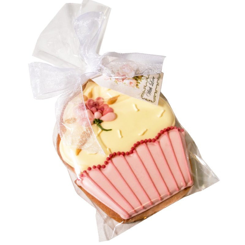 Рисувана маслена сладка Къпкейк с картичка