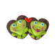 Двойно сърце с жабки