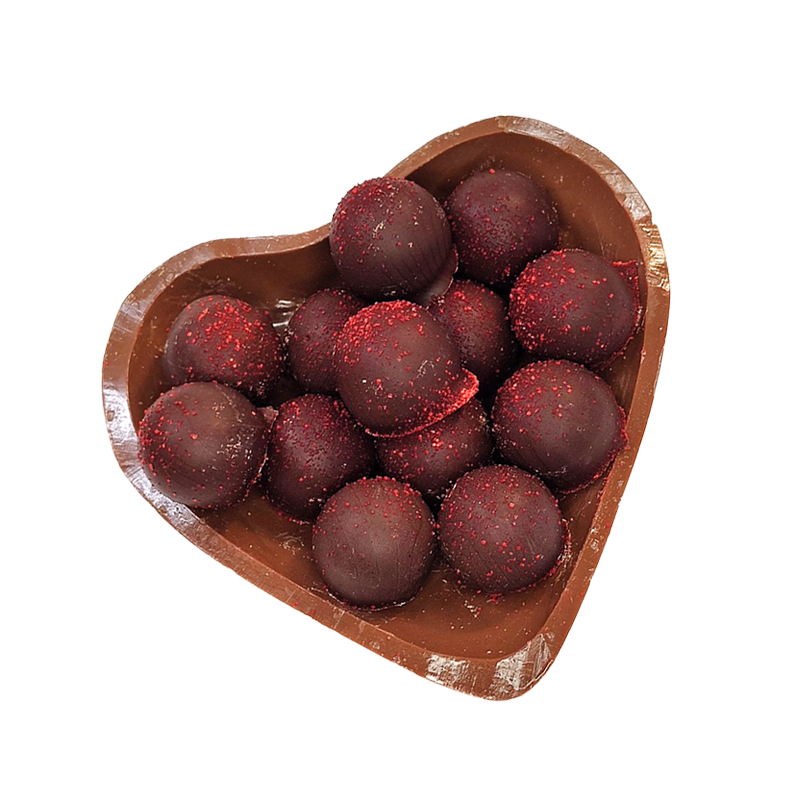 Шоколадово сърце с трюфели