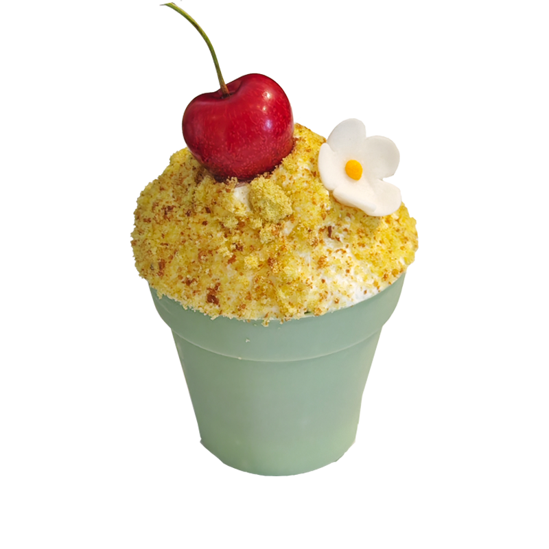 Саксийка с вишни и маскарпоне