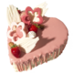 Торта сърце рафаело с ягоди