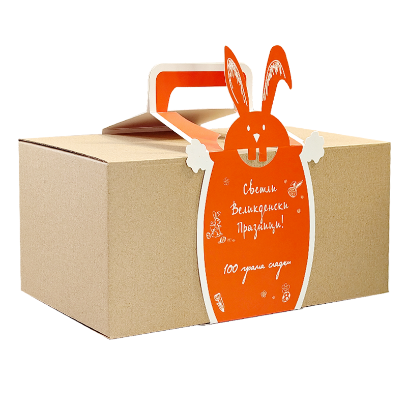 Подаръчна кутия за голям козуначен сладкиш