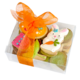 Кутия със сладки и 3 рисувани великденски маслени сладки