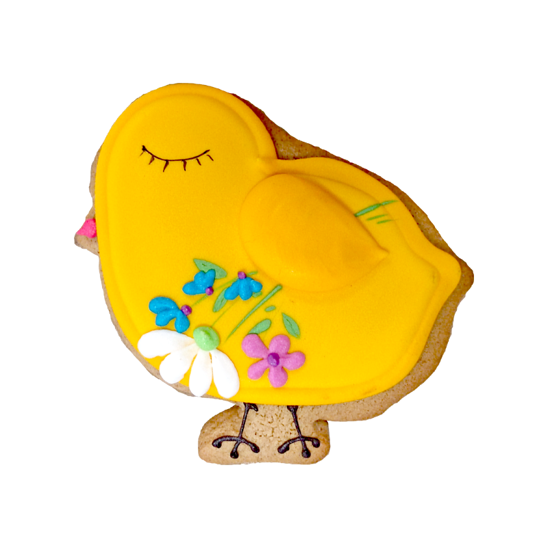 Рисувана меденка жълто пиленце