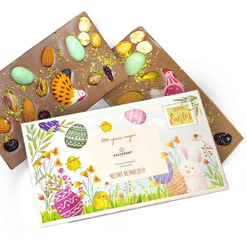 Млечен шоколад Callebaut с великденски форми