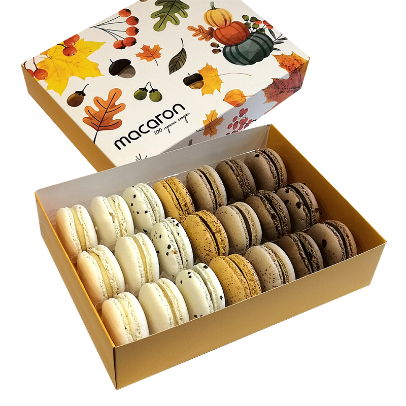 Кутия макарони шоколадов микс 21 бр.