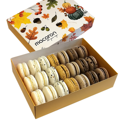 Кутия макарони шоколадов микс 21 бр.